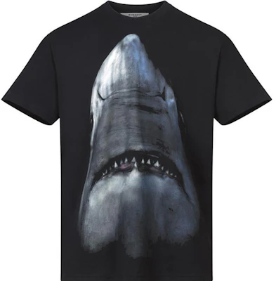 紀梵希 黑色鯊魚印花修身圓領T恤 BM70483Y0H-001 Buy 紀梵希 黑色鯊魚印花修身圓領T恤 BM70483Y0H-001