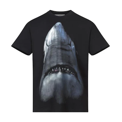 Givenchy Black Shark Print Slim Fit Crew Neck T-Shirt BM70483Y0H-001