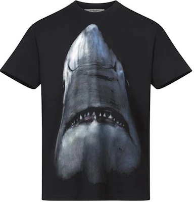 紀梵希 黑色鯊魚印花修身圓領T恤 BM70483Y0H-001 Order 紀梵希 黑色鯊魚印花修身圓領T恤 BM70483Y0H-001