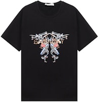 GIVENCHY Black Short Sleeve T-Shirt with Letter Print Design BM710M3002-001 GIVENCHY Black Short Sleeve T-Shirt with Letter Print Design BM710M3002-001