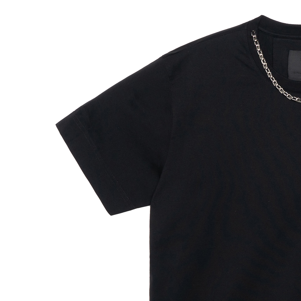 GIVENCHY Black Short Sleeve T-Shirt with Metal Chain Detail. BM71453Y6B-001 圖 8
