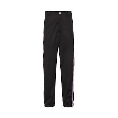 GIVENCHY Black Side Stripe Casual Pants - Black BM506J300B-001