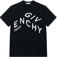 GIVENCHY Black Slim-Fit Logo Embroidered T-Shirt BM70YC3002-004 GIVENCHY Black Slim-Fit Logo Embroidered T-Shirt BM70YC3002-004