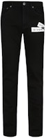 GIVENCHY Black Slim Fit Straight-Leg Jeans with Logo Print. BM50QS5015-001 GIVENCHY Black Slim Fit Straight-Leg Jeans with Logo Print. BM50QS5015-001