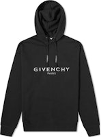 Givenchy Black Solid Color Hoodie with Logo Print for Men. BMJ06R30AF-001 Givenchy Black Solid Color Hoodie with Logo Print for Men. BMJ06R30AF-001