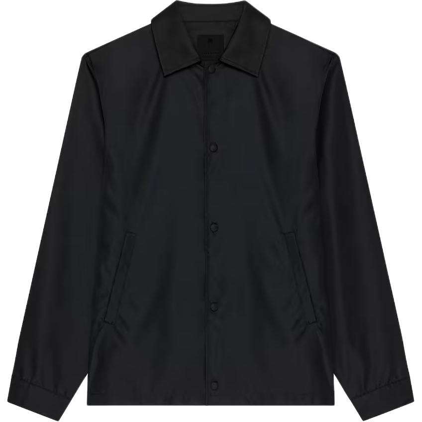 Givenchy Black Solid Color Long Sleeve Single-Breasted Jacket BM01AX144C-001