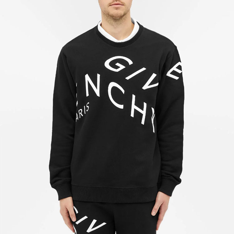 Purchase Givenchy 黑色純色套頭衛衣 BMJ07H30AF-004