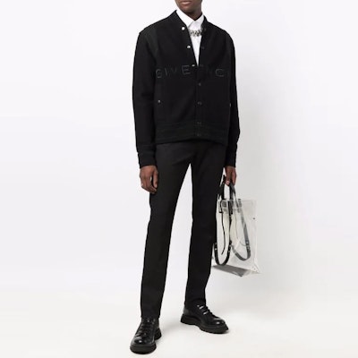 ジバンシィ ブラック ロゴプリント ボンバージャケット BM00R6-4Y82 Lookbook ジバンシィ ブラック ロゴプリント ボンバージャケット BM00R6-4Y82