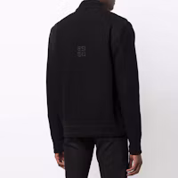 Shop GIVENCHY Black Solid Logo Print Bomber Jacket. BM00R6-4Y82