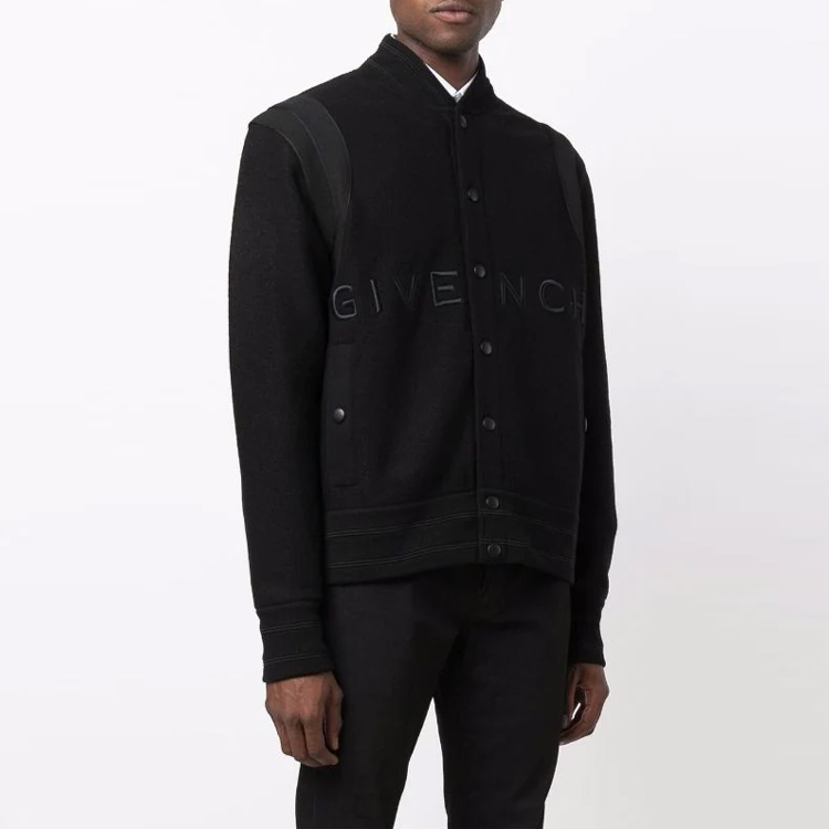 Purchase ジバンシィ ブラック ロゴプリント ボンバージャケット BM00R6-4Y82