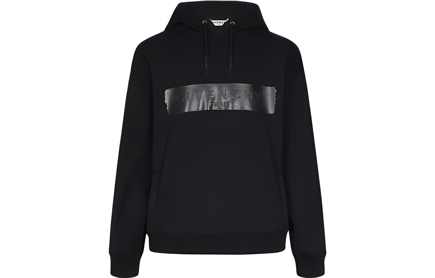 Givenchy Black Sweatshirt with Logo Lettering Bands BMJ09030AF-001