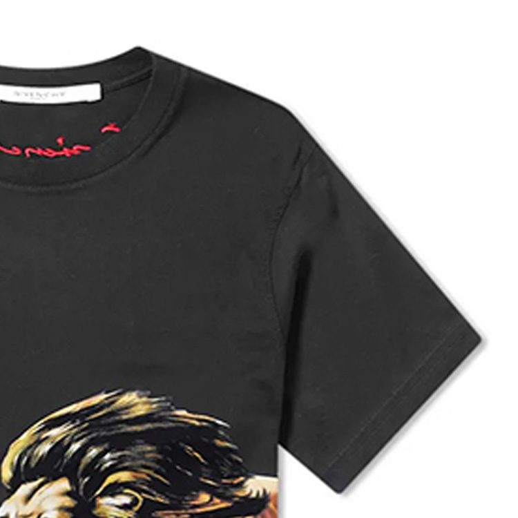 Cheap Camiseta NEGRA GIVENCHY con Estampado de León BM70ED3002-001