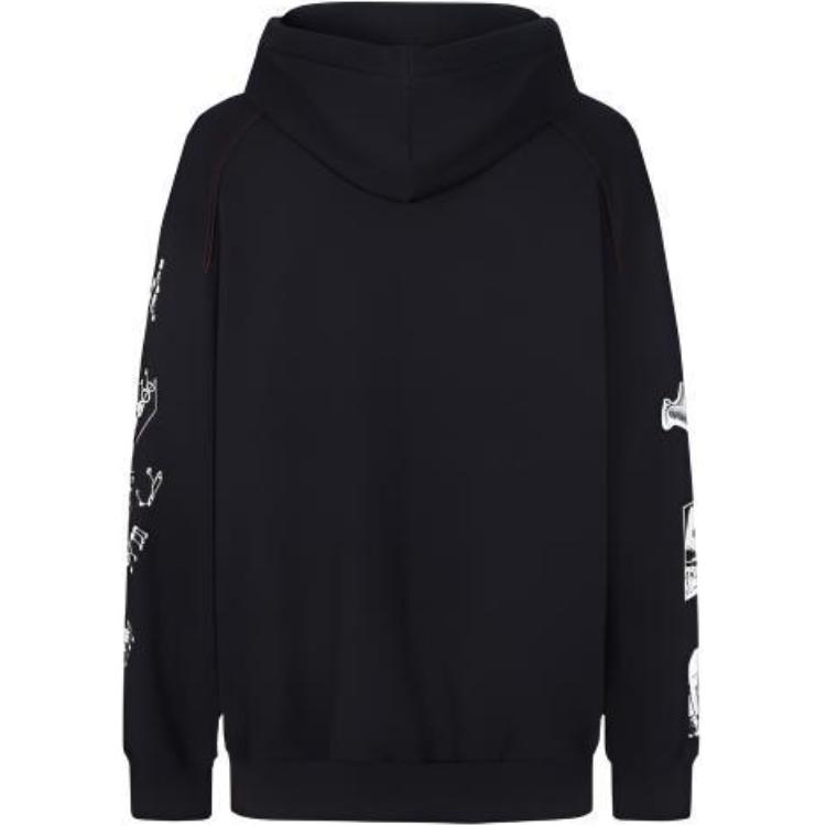 Lookbook ジバンシィ ブラック テックプリント ロゴ フーディー BMJ09L305B-001