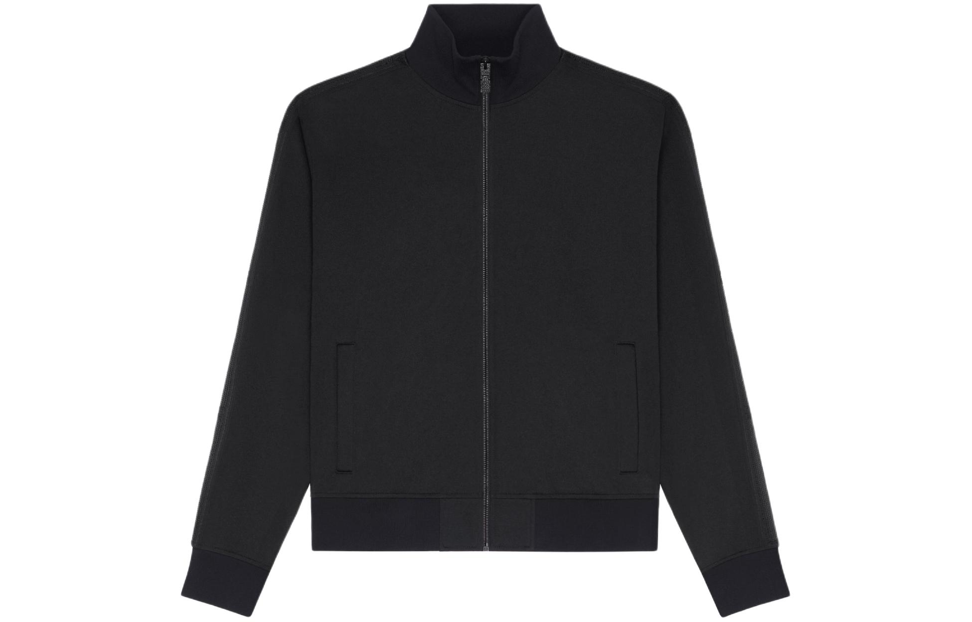Givenchy Black Tracksuit Jacket with Rhinestones and Zipper Closure BM30E23YJF-001