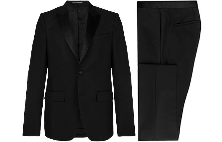 Givenchy Black Wool Blend Solid Suit Set BM100T100H-001