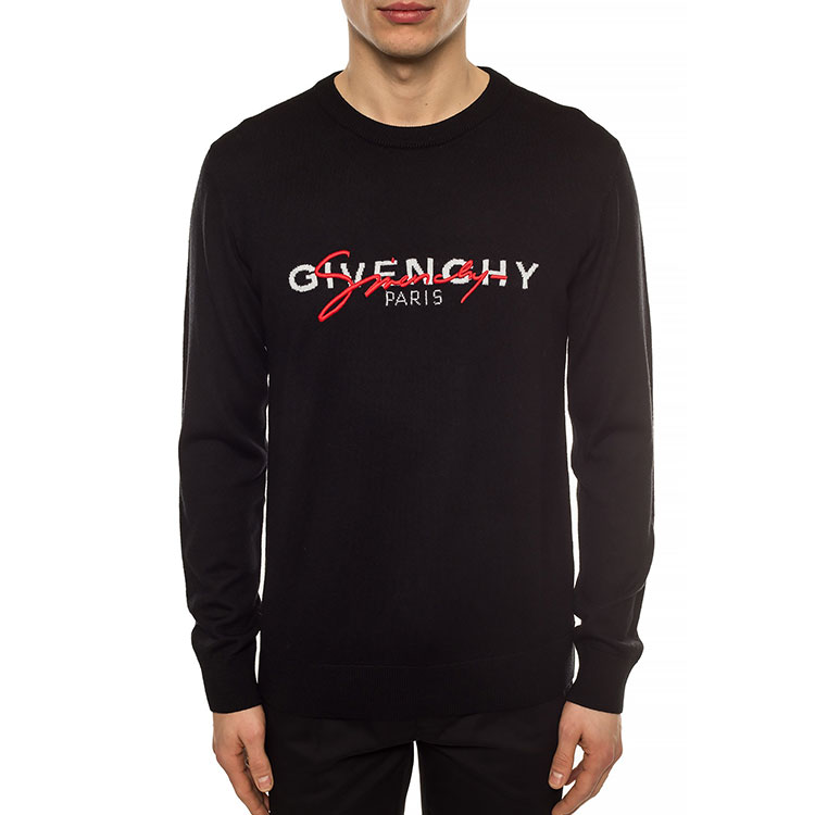 Purchase GIVENCHY Sweater Rajut Crewneck Wol Hitam. BM90B1404X-009