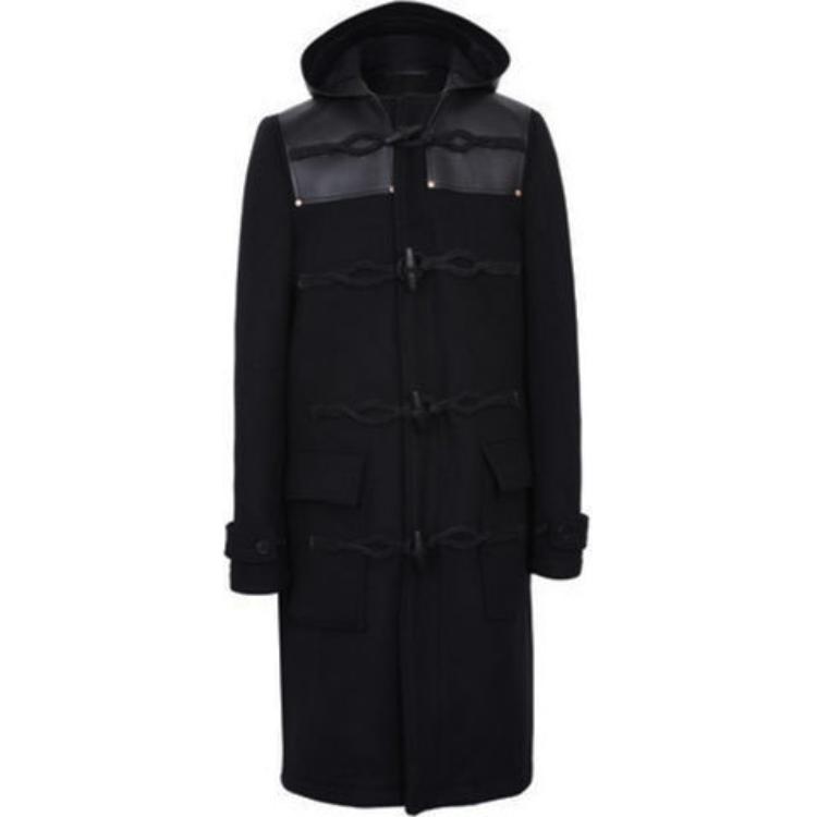 Givenchy Black Wool Duffle Coat with Hood 16W0080047-001