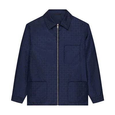 Givenchy Blue Double-Sided Letter Zip-Up Jacket BM30HD15U9-401