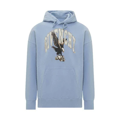 Givenchy Blue Hoodie with Animal Print Design BMJ0HC3YE5452