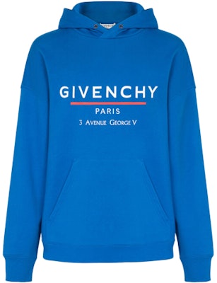 Givenchy Blue Hoodie with Letter Logo Print Long Sleeves BMJ05430AF-426 Buy Givenchy Blue Hoodie with Letter Logo Print Long Sleeves BMJ05430AF-426