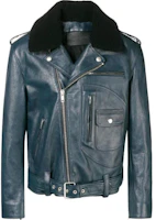 Givenchy Blue Solid Color Zip-Up Collared Jacket for Men BM003S605R-404 Givenchy Blue Solid Color Zip-Up Collared Jacket for Men BM003S605R-404