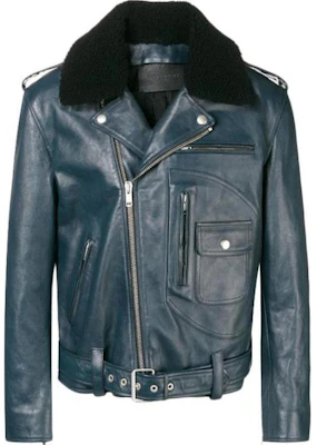 Givenchy Blue Solid Color Zip-Up Collared Jacket for Men BM003S605R-404 Buy Givenchy Blue Solid Color Zip-Up Collared Jacket for Men BM003S605R-404