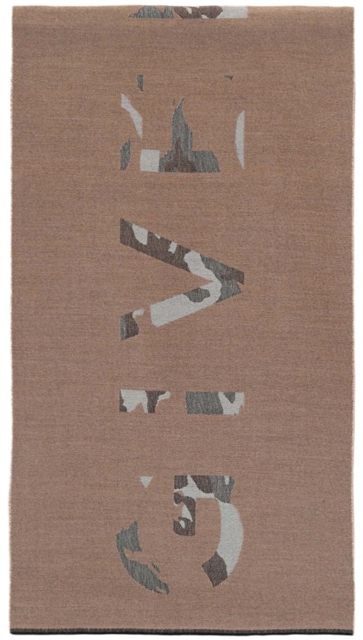 givenchy-camouflage-logo-scarf-beige