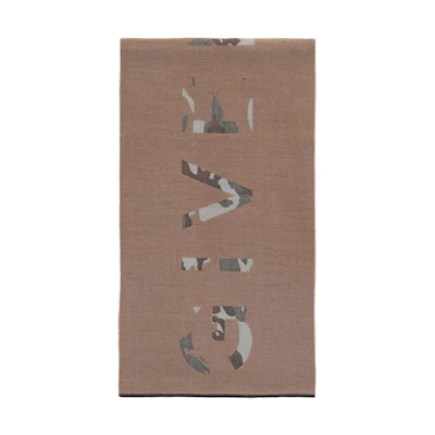 Givenchy Camouflage Logo Scarf Beige