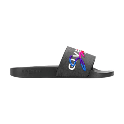 Givenchy Canvas Coated Slide 'Black'