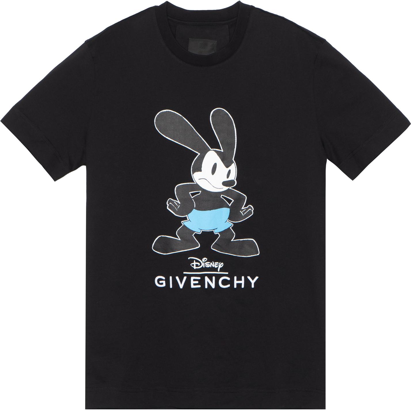 GIVENCHY Cartoon Logo Graphic Print Regular T-Shirt Black  Fashion Tee BM716G3YBM-001