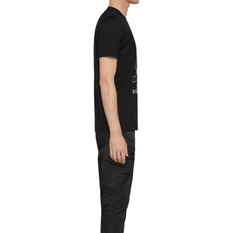 GIVENCHY Cartoon Logo Graphic Print Regular T-Shirt Black  Fashion Tee BM716G3YBM-001 圖 6