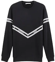 Order 紀梵希字母鏈印花黑色圓領衛衣 BMJ08230AF-001