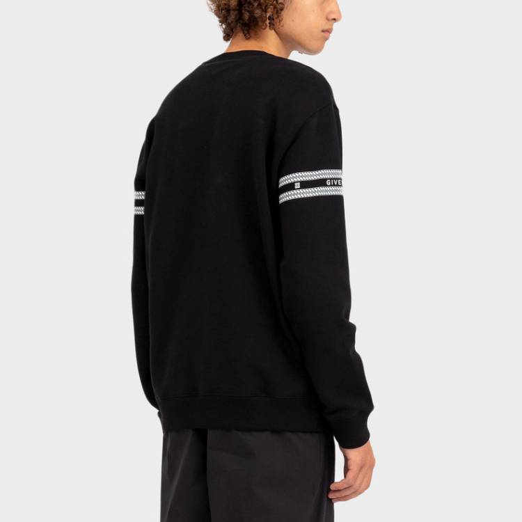 Purchase 紀梵希字母鏈印花黑色圓領衛衣 BMJ08230AF-001