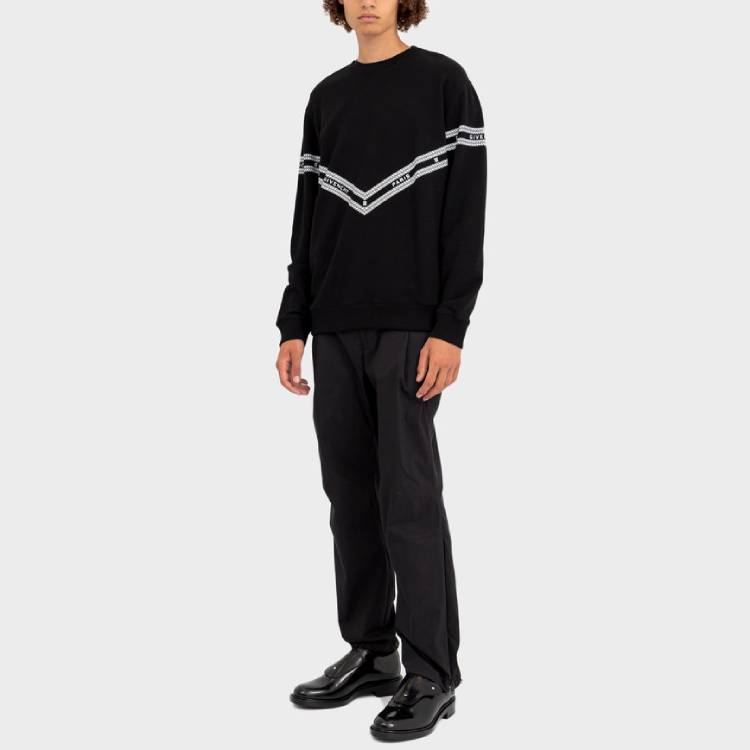 Details for 紀梵希字母鏈印花黑色圓領衛衣 BMJ08230AF-001