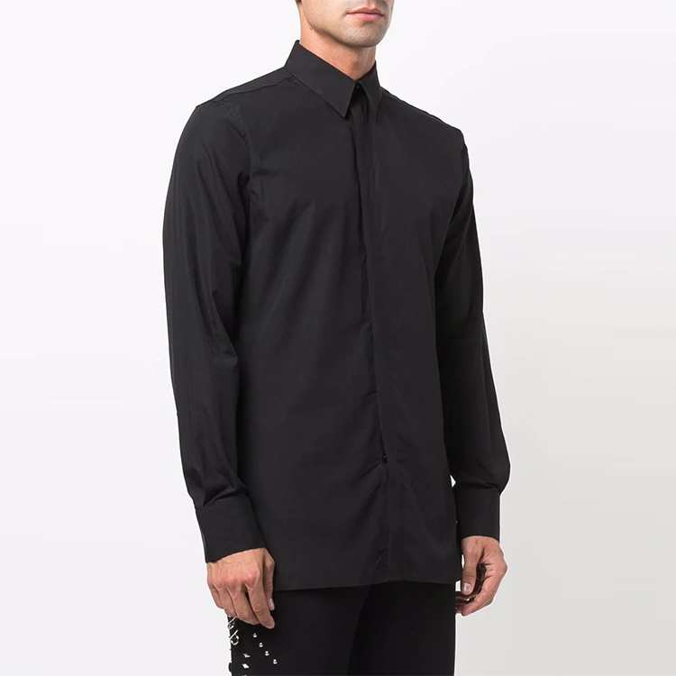 Purchase Givenchy Kemeja Lengan Panjang Pria Kerah Klasik Hitam BM60PQ109F-001
