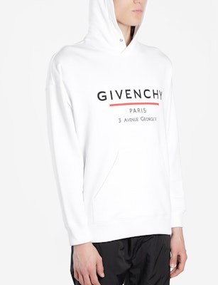 ジバンシィ クラシックロゴ フーディー ホワイト スウェットシャツ BMJ05430AF-100 Sizing ジバンシィ クラシックロゴ フーディー ホワイト スウェットシャツ BMJ05430AF-100