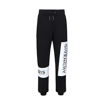 Givenchy Color-block Logo Print Black Sweatpants for Men BM503V3003-001