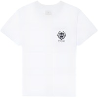 Givenchy Crest Cotton T-Shirt Front Letter Print Graphic Crewneck Short Sleeve White BM71J83YL0-100 Givenchy Crest Cotton T-Shirt Front Letter Print Graphic Crewneck Short Sleeve White BM71J83YL0-100
