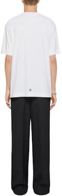 지방시 크레스트 코튼 티셔츠 프론트 레터 프린트 그래픽 크루넥 반팔 화이트 BM71J83YL0-100 Shop 지방시 크레스트 코튼 티셔츠 프론트 레터 프린트 그래픽 크루넥 반팔 화이트 BM71J83YL0-100