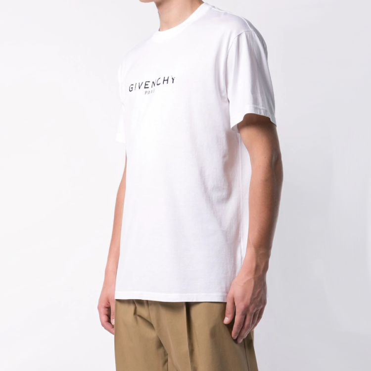 GIVENCHY Distressed Logo Oversized Unisex T-shirt White BM70KC3002-100 圖 4