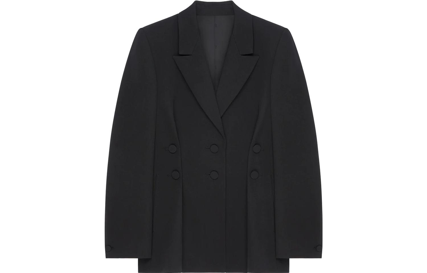 Givenchy Double-Breasted Long Sleeve Jacket Black BW30H81527-001