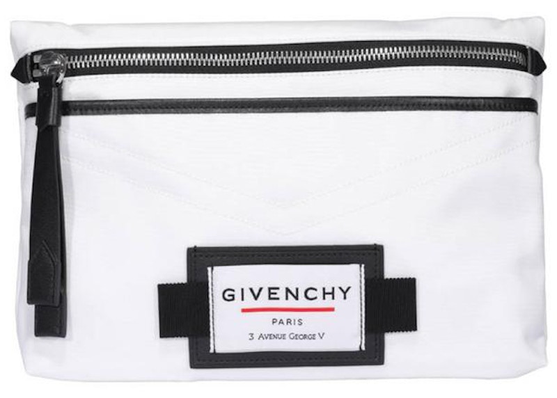 Givenchy Downtown Patch Logo Crossbody Bag White