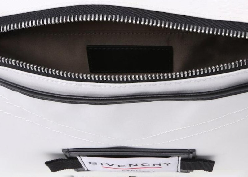 Lookbook ジバンシィ ダウンタウン パッチ ロゴ クロスボディバッグ ホワイト