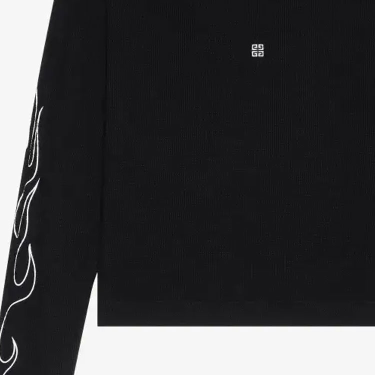 Purchase 紀梵希龍年SS24黑色字母印花圓領長袖衛衣男款 BM71KP3YHT-001