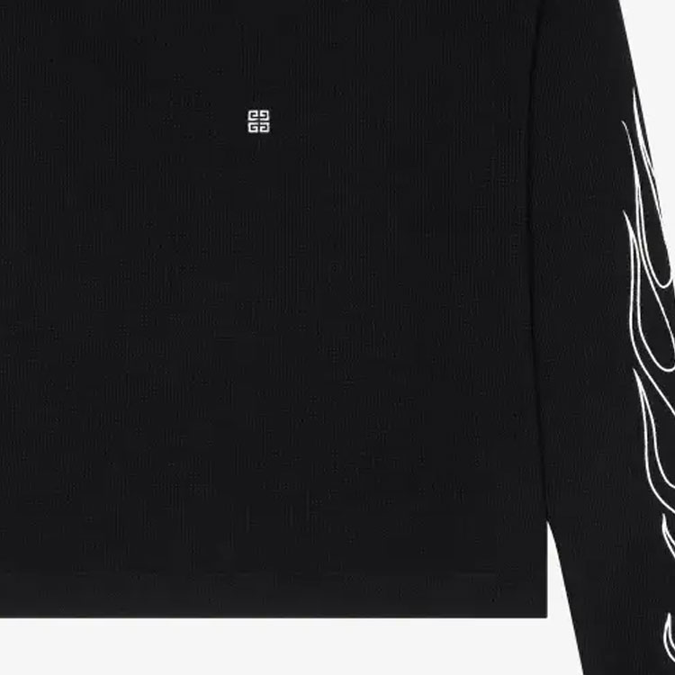 Details for 紀梵希龍年SS24黑色字母印花圓領長袖衛衣男款 BM71KP3YHT-001