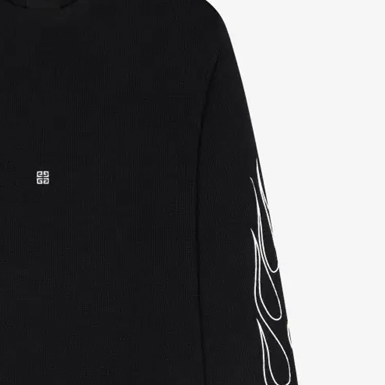 Sizing 紀梵希龍年SS24黑色字母印花圓領長袖衛衣男款 BM71KP3YHT-001