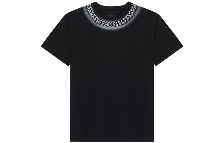 Givenchy Embossed Chain Crew Neck Slim Fit T-Shirt Black () BM719S3Y6B-001 圖 2