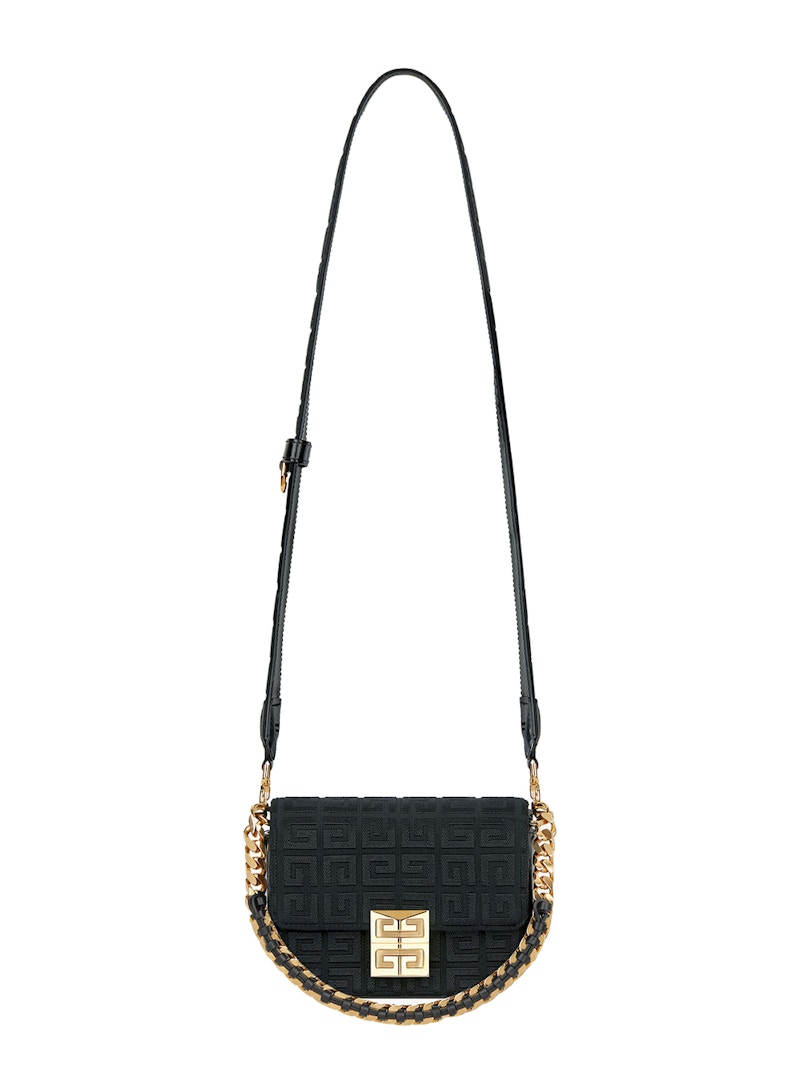 Givenchy Embroidered Canvas Bag Small 4G Black