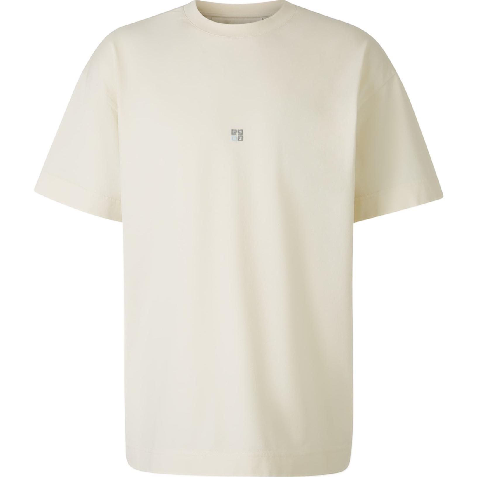 Buy GIVENCHY 刺繡短袖圓領T恤 米色 男款 BM71JA3YMX-105