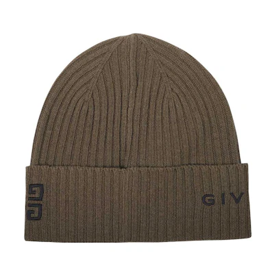 GIVENCHY Embroidered Logo Knit Beanie Green . GVCAPPU7122